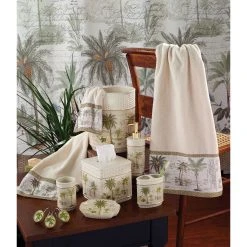 Buy 🥰 Avanti Linens Avanti Colony Palm Shower Curtain 🧨 -Avanti Linens Shop Avanti Colony Palm Shower Curtain 2