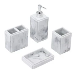 Wholesale 👍 Avanti Linens Catania 4 Pc Bath Accessory Set - Grey 🤩