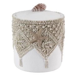 Discount 👍 Avanti Linens Macrame Shells Jar - Ivory 🎁