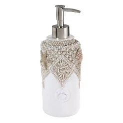Hot Sale 💯 Avanti Linens Macrame Shells Lotion Pump - Ivory 👏