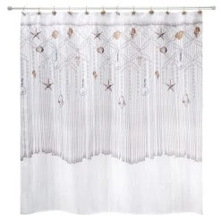 Cheapest 🎁 Avanti Linens Macrame Shells Shower Curtain 🔥