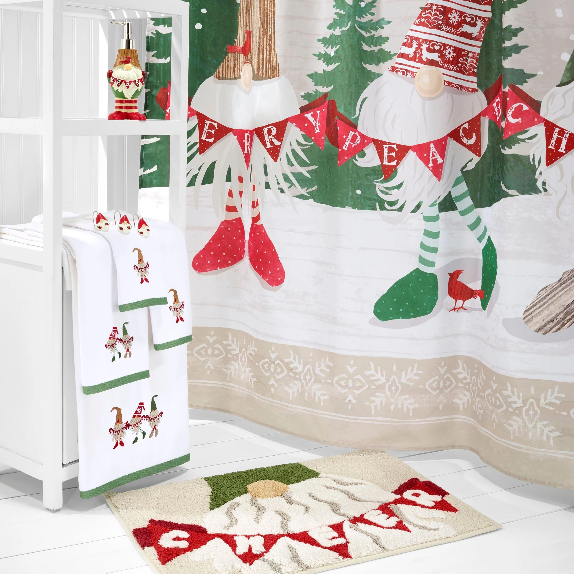Outlet 🛒 Avanti Linens Merry Gnome Shower Curtain 🔔 5 Outlet 🛒 Avanti Linens Merry Gnome Shower Curtain 🔔 - Image 3