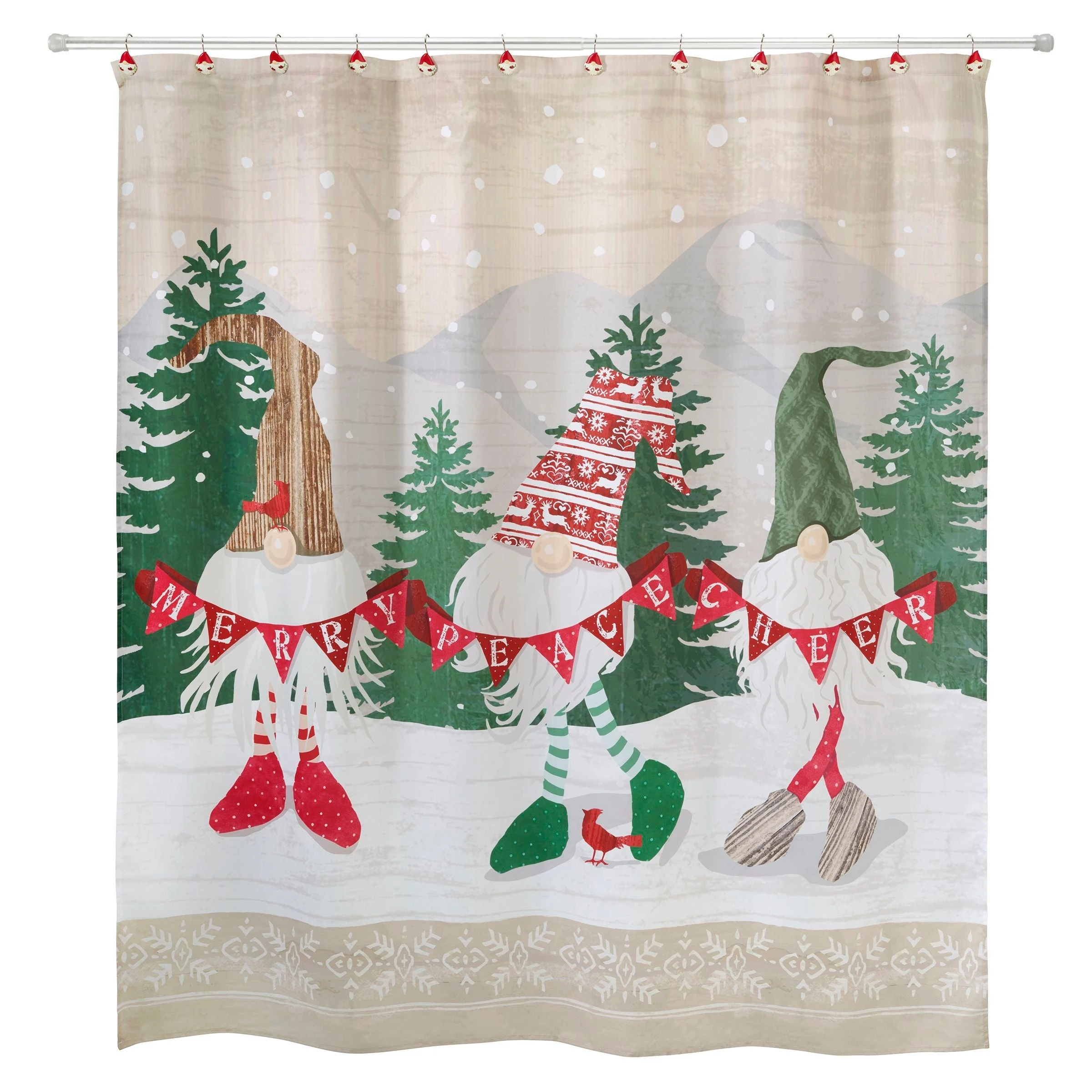Outlet 🛒 Avanti Linens Merry Gnome Shower Curtain 🔔 3 Outlet 🛒 Avanti Linens Merry Gnome Shower Curtain 🔔