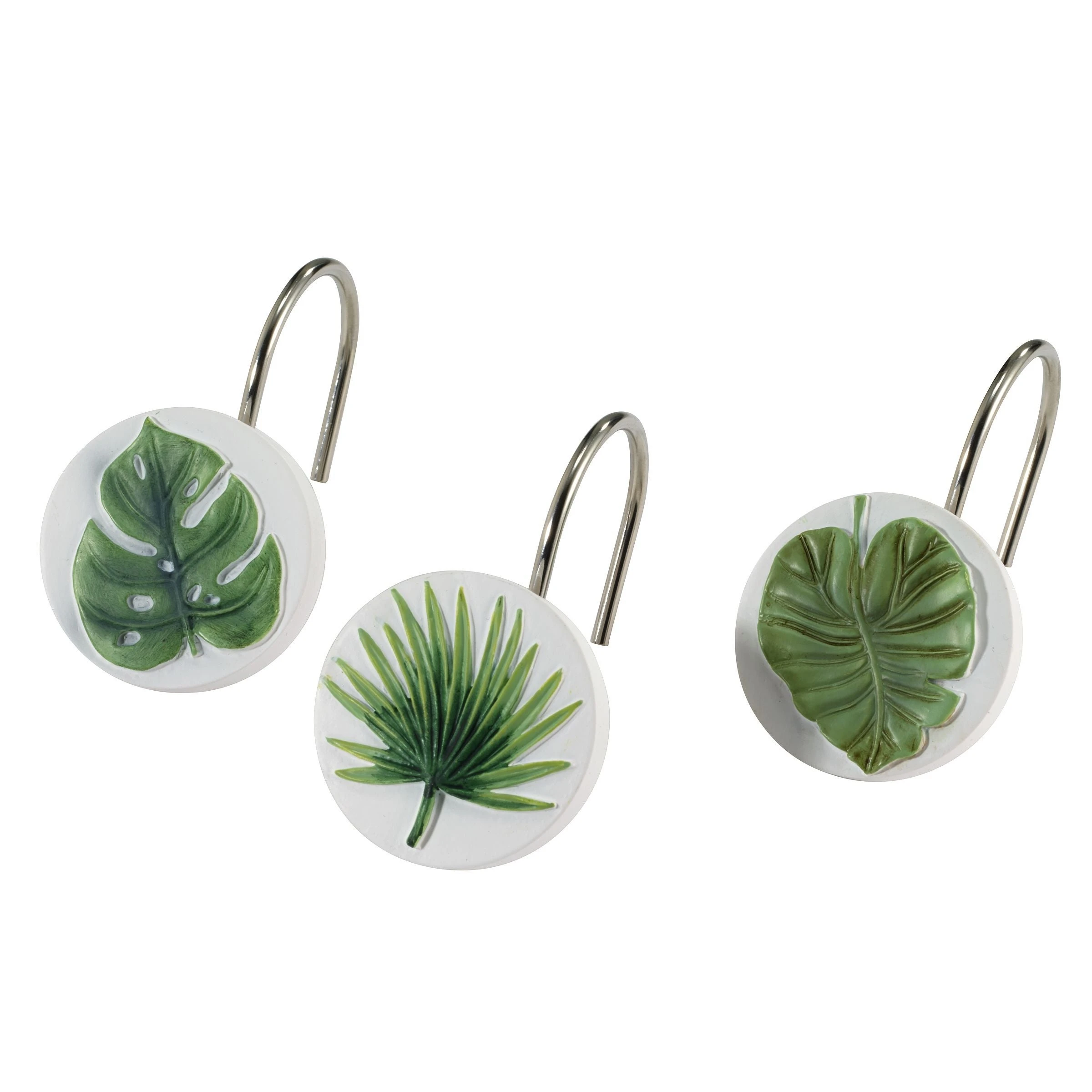 Flash Sale 🌟 Avanti Linens Viva Palm Shower Hooks - Green 💯 3 Flash Sale 🌟 Avanti Linens Viva Palm Shower Hooks - Green 💯