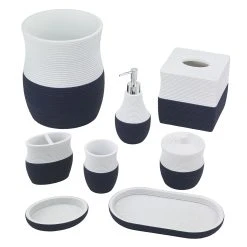 Cheapest 🛒 Avanti Linens Wilmington Soap Dish - Navy / White 😀 -Avanti Linens Shop Wilmington Soap Dish 2